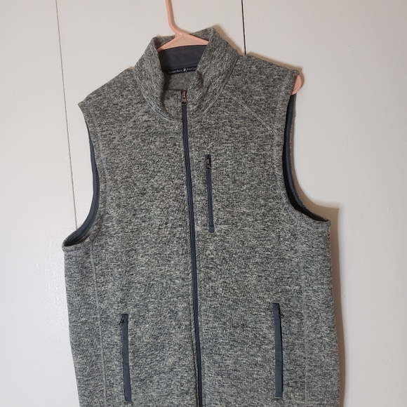 Beverly Hills polo club sleeveless vest dark gray.full zip fleece grey.sz.L .use - Picture 1 of 12